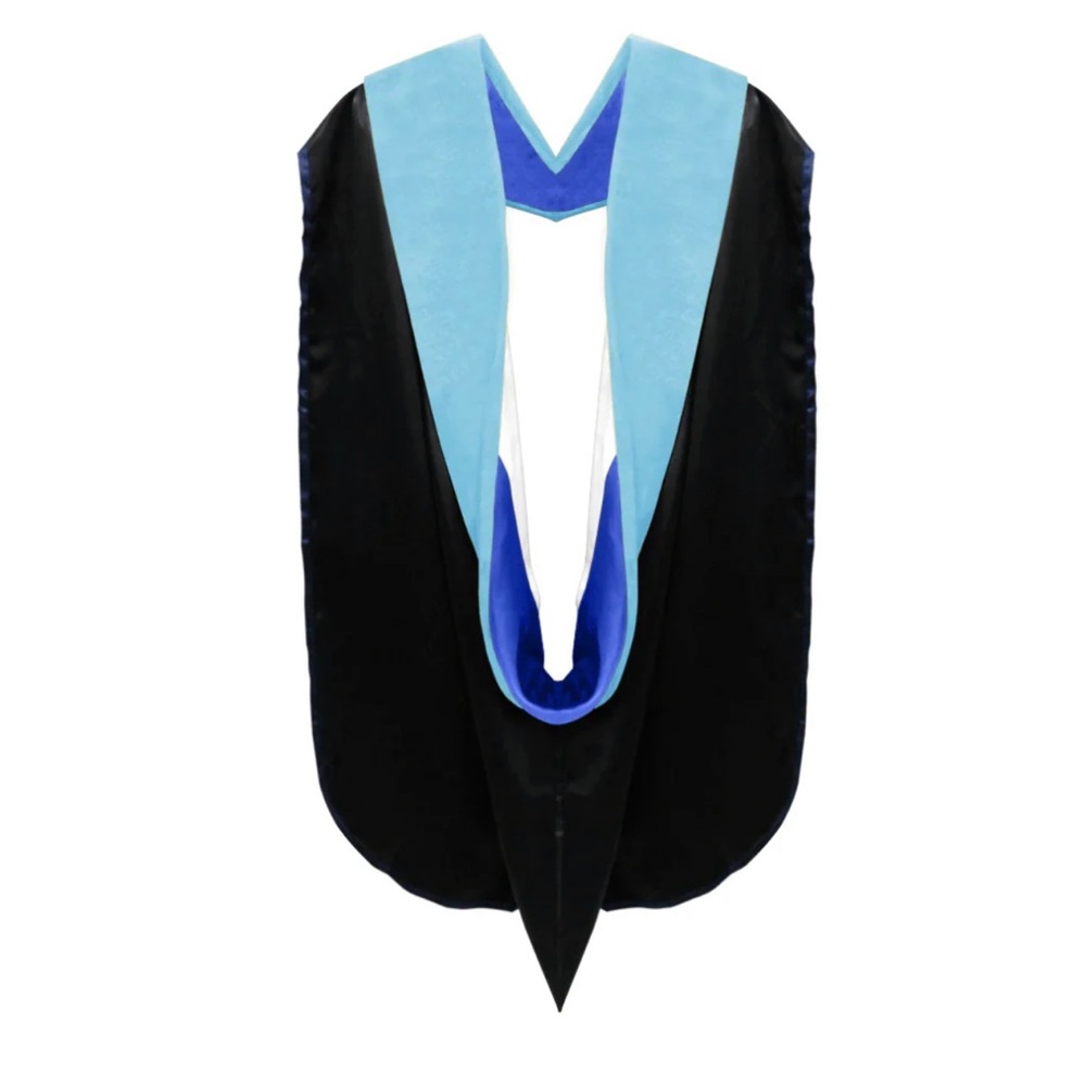 Elegant Black and Blue Academic Hood - College of Education GSU